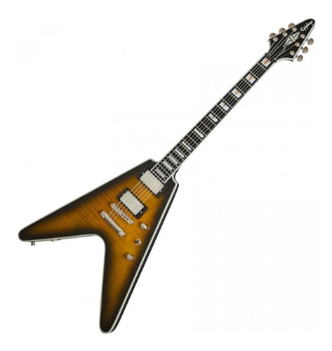 Guitarra EpiPhone Flying V Prophecy Yellow Tiger Aged Gloss