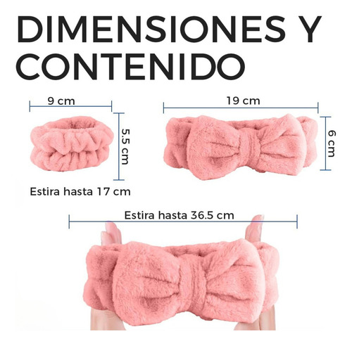 Kit Diadema Y Muñequeras Skincare Maquillaje Mascarilla Spa Color Celeste Color
