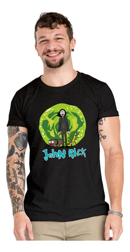 Polera John Rick And Morty Series Algodón Orgánico Wiwi