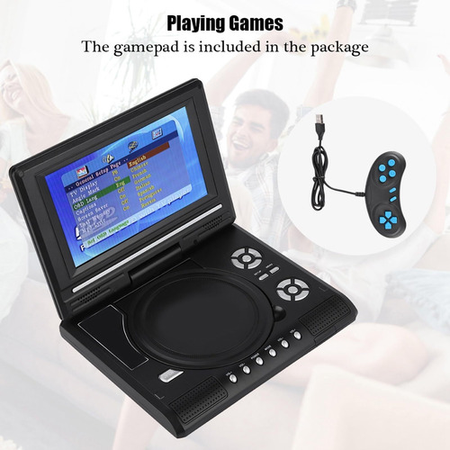 Reproductor De Dvd Portátil De 7 Pulgadas Con Pantalla