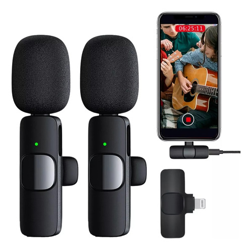 Microfone Sem Fio Duplo Lapela Profissional Android iPhone