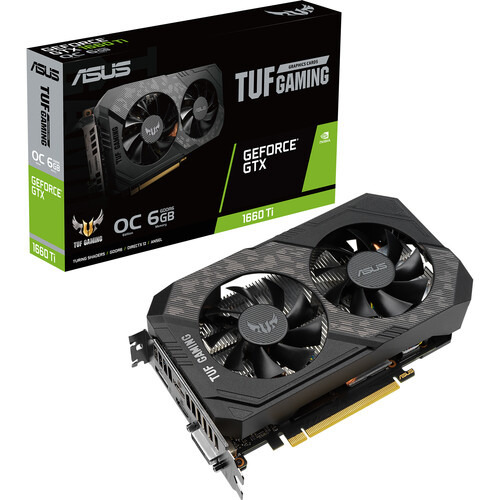 Tarjeta De Video Nvidia Asus Tuf Gaming Geforce Gtx 16 Series Gtx 1660 Ti Evo Tuf-gtx1660ti-o6g-evo-gaming Evo Oc Edition 6gb