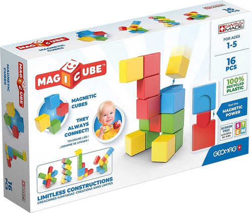 Geomag Bloques Magneticos Magicube Cubos 16 Piezas