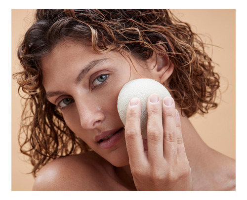 Konjac Esponja Natural Facial Con Arcilla Verde Piel Mixta
