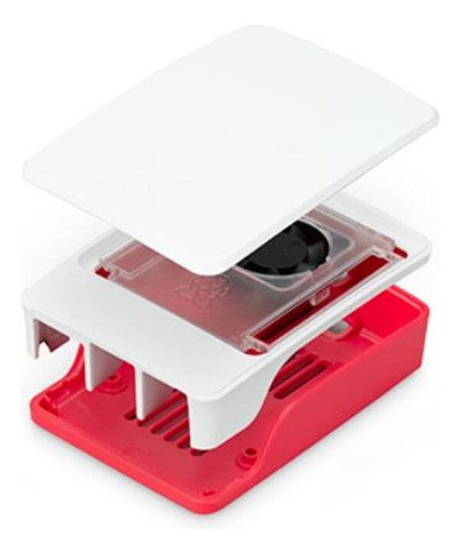 Gabinete Para Raspberry Pi 5 Oficial Rojo/blanco