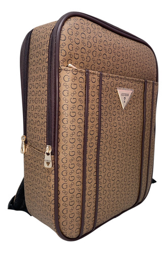 Mochila Guess Para Laptop Escuela O Trabajo Original Marrón Oscuro .