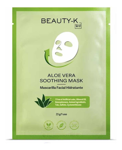 Beauty-k Mascarilla De Aloe Vera 23g Tipo de piel Seca