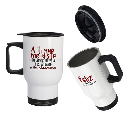 Mug Vaso Termico Viajero Para Carro Regalo Para Mamá 30