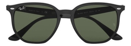 Lentes De Sol Rb4306 Hexagonal Highstreet 601/71 - Talle M Clásico Verde Oscuro Negro Negro