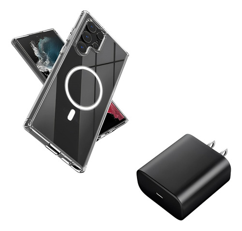 Funda Magsafe + Cargador Usb-c Carga Rápida Para Samsung