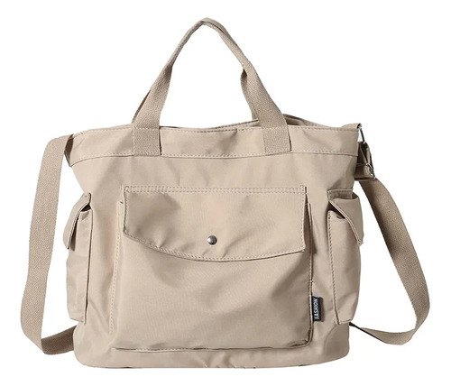 Bolsa De Lona De Gran Capacidad Trend Creamy-white