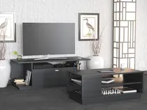 Comprar Combo Mesa Rack Tv Led 1.20 + Mesa Ratona Melamina Moderno