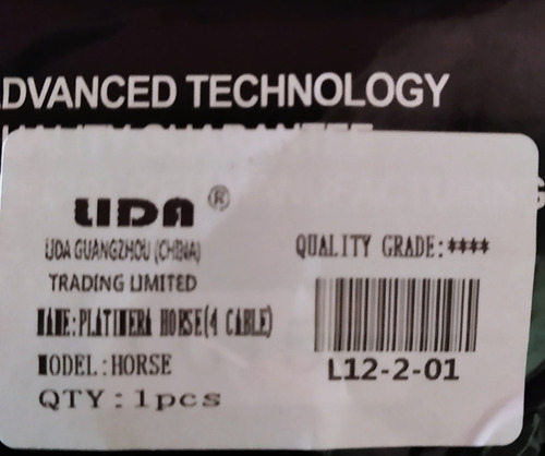 Imagen 2 de 3 de Enrrollado O Platinera Horse 4 Cables Horse Arsen Speed Tx
