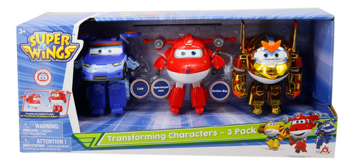 Jett Supercargado Super Wings 5 Transforming, Paquete De 3