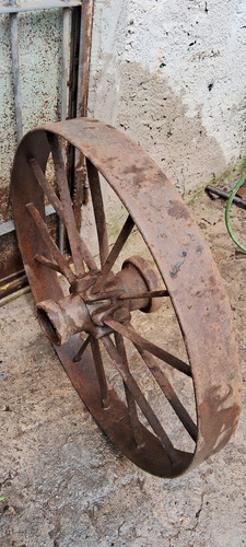 Rueda De Hierro  Maquina  Agrícola  Antigua  $ 6500