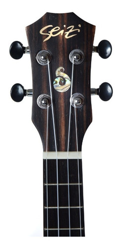 Ukulele Seizi Bora Bora Plus Pineapple Concert Elétr. Ebony