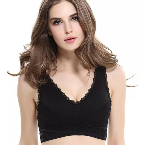Comfy Bra Push Up Con Tirantes Cruzados Bralette Simple
