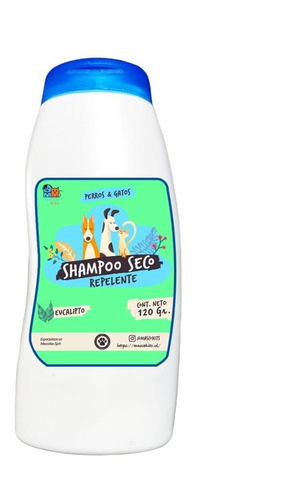 Shampoo Champú Seco Repelente Para Perros 120 Gr Con Aroma