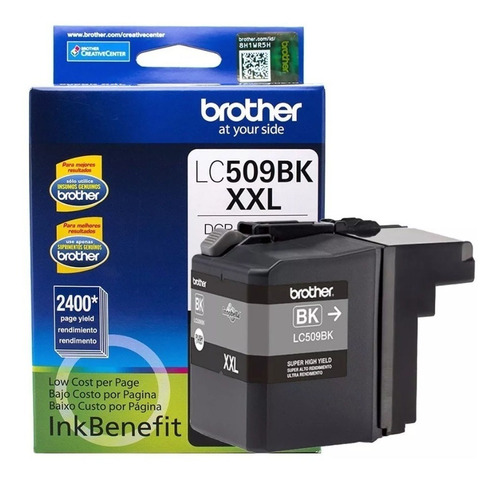 Cartucho Brother Lc-509bk Negro Inyeccion De Tinta Broth /vc