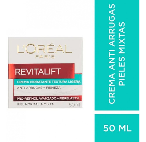 Crema Textura Ligera Piel Mixta Loréal Paris Revitalift 50ml