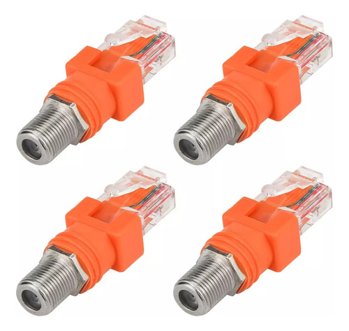 Convertidor Coaxial Rf F Hembra A Rj45 Macho Para Pruebas