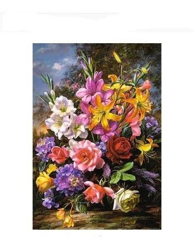 Pintura Diamantes 5d Flores 30 X 40cm Adulto-niño C9