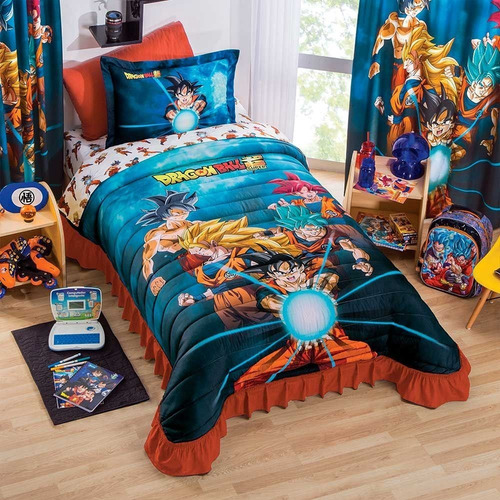 Imagen 1 de 1 de Colcha Con Funda Dragon Ball Super Individual