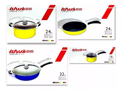 Ollas Cocina Teflon 4 Pzas Sarten + Cacerolas 100% Nuevas