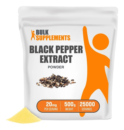 Bulk Supplements | Extracto Pimienta Negra | 500g | 25000 Se