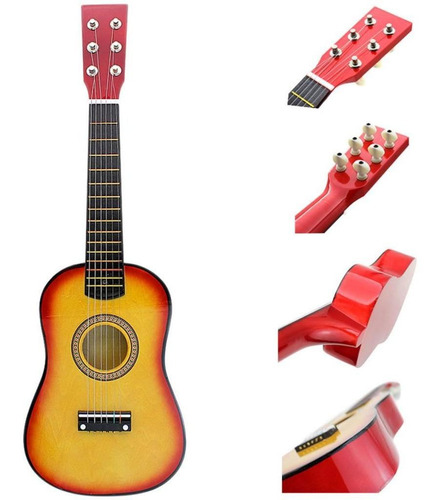 23 Pulgadas 6 Cuerdas Guitarra Acústica Para Chicos Juego