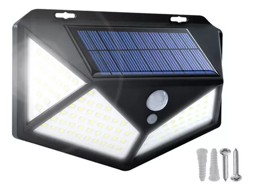 Panel Reflector Solar 100 Led Sensor Movimiento Ip65 Color de la carcasa  Negro Color de la luz Blanco neutro