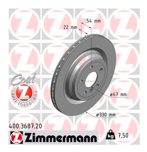 Par Disco De Freio Tras. Mercedes Gle 43 2016-2020 C292