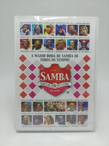 Dvd Samba Social Clube Ao Vivo - Volume 5 (novo/lacrado)