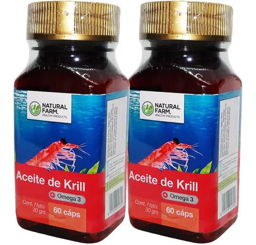 Aceite De Krill Nf 2 Frascos 2x60 Capsulas Blanda. Epa / Dha