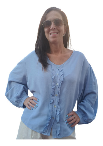 Blusa  Camisa Camisola De Lino Mujer