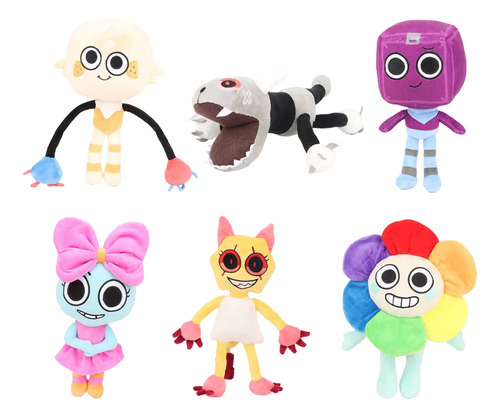6 Juguetes De Peluche Dandy's World Plush Scraps Game Bow