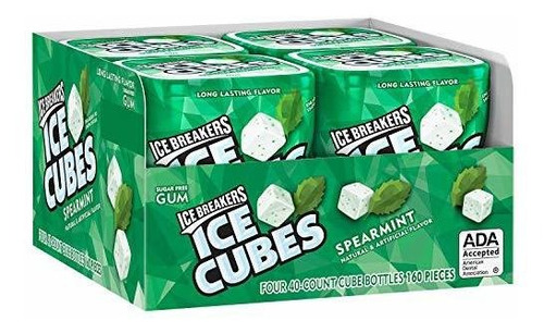 Mentas Ice Breakers Ice Cubes Chicle De Menta Verde Sin Azúc