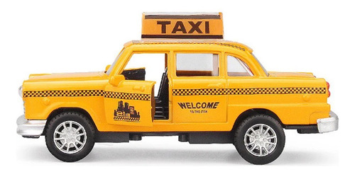 Miniatura Taxi Antigo Metal 1:32 Carrinho De Ferro Fricção