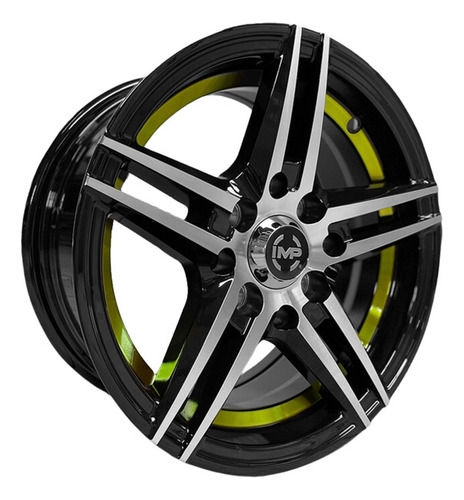 Paquete 4 Rines 13 8x100/114.3 Bmf Green U Cut Matiz Tsuru Color Verde