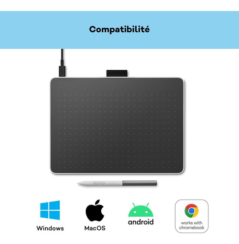 Tableta Wacom One Ctc6110wlw0a Con Lápiz Y Bluetooth