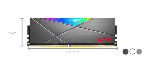 Imagen 4 de 6 de Memoria Ram Ddr4 Xpg D50 Rgb 16gb (2x8gb) 3200mhz Blk Or Wht