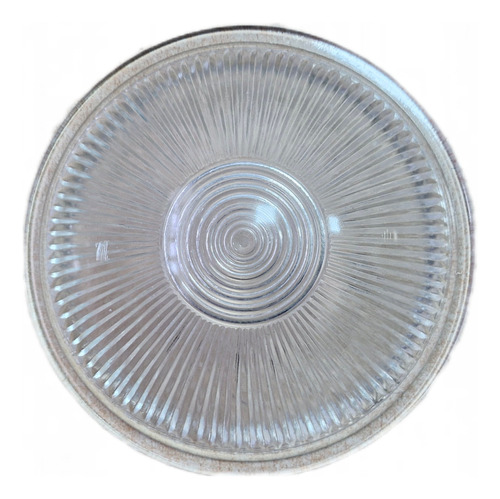 Vidrio Tulipa Redondo Cristal 20cm Diametro 5cm Alto Cristal Rayas