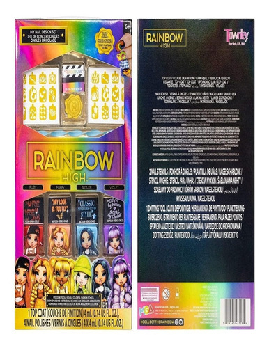 Esmaltes De Uñas Rainbow High Con Herramientas Para Diseño