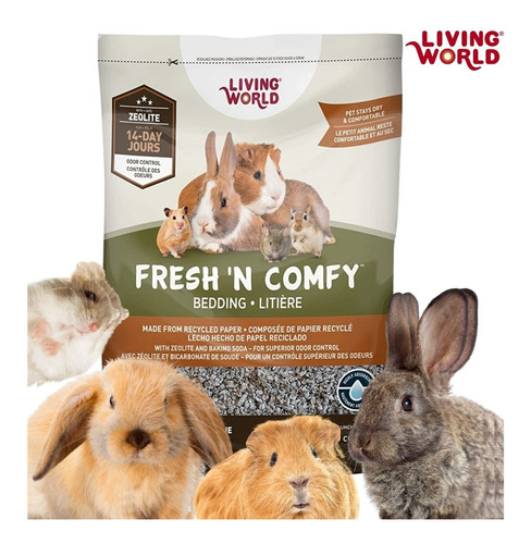 Imagen 6 de 6 de Sustrato Papel Fresh'n Comfy 20l Beige Living World