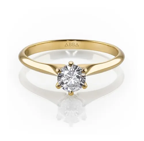 Anillo solitario oro amarillo sale