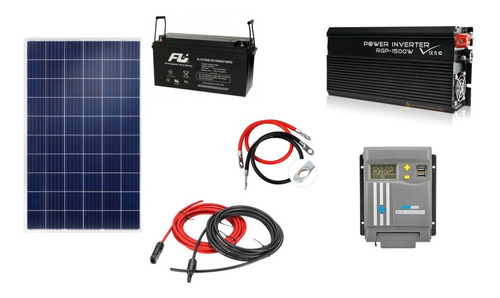 Kit Solar 300w- Nevera Tv Radio Carga-celular Licuadora