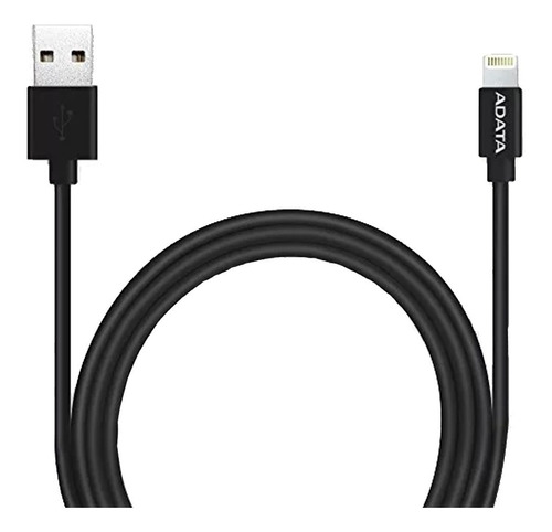 Cable Usb Lighting Plastico Carga & Sync Apple Negro Adata