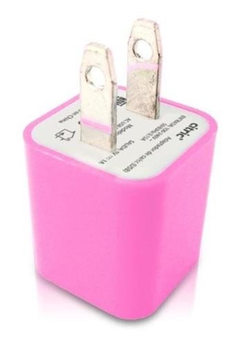 Cubo Cargador Citric 1a Entrada Usb Color Rosa