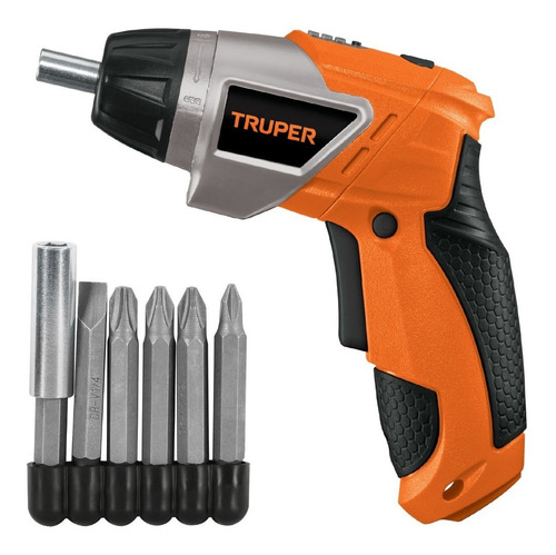 Destornillador Inalámbrico 2 Posiciones, Truper 3.6v 101843 Color Naranja
