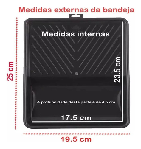 Bandeja De Pintura Para Rolos De Até 15cm - Super Resistente